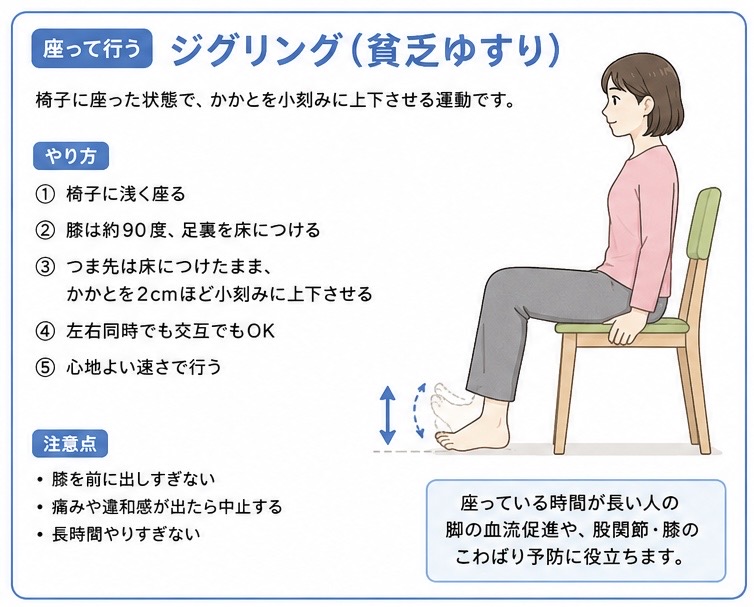 ジグリング（貧乏ゆすり）のやり方